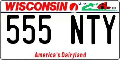 WI license plate 555NTY