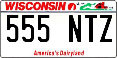 WI license plate 555NTZ