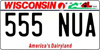 WI license plate 555NUA