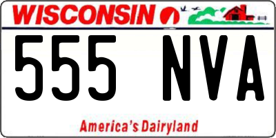 WI license plate 555NVA