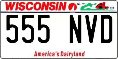 WI license plate 555NVD