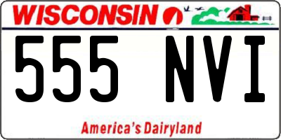 WI license plate 555NVI