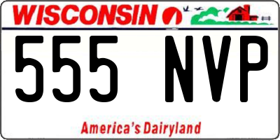WI license plate 555NVP