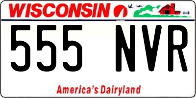 WI license plate 555NVR