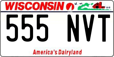 WI license plate 555NVT