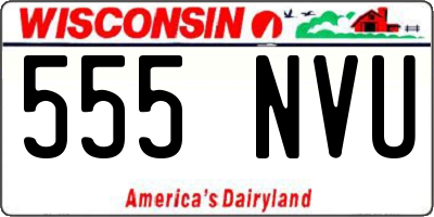 WI license plate 555NVU