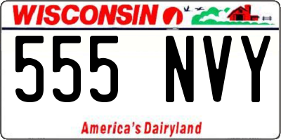 WI license plate 555NVY
