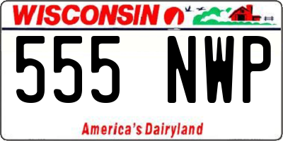 WI license plate 555NWP