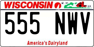 WI license plate 555NWV