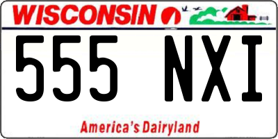 WI license plate 555NXI