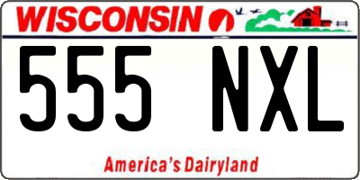 WI license plate 555NXL