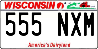 WI license plate 555NXM