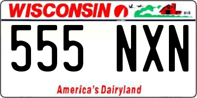 WI license plate 555NXN
