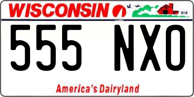 WI license plate 555NXO