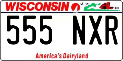 WI license plate 555NXR