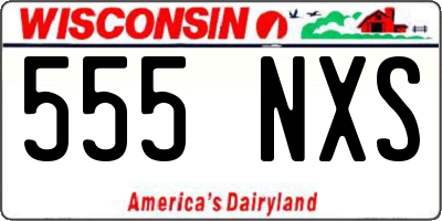 WI license plate 555NXS
