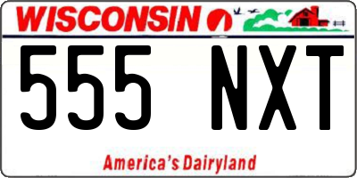 WI license plate 555NXT