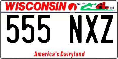 WI license plate 555NXZ