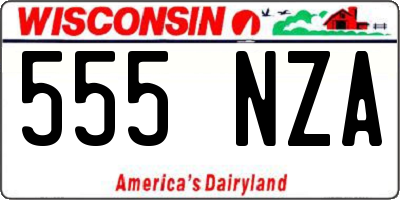WI license plate 555NZA