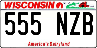 WI license plate 555NZB