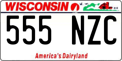 WI license plate 555NZC