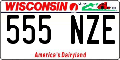 WI license plate 555NZE
