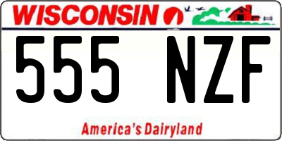 WI license plate 555NZF