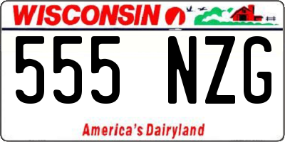 WI license plate 555NZG