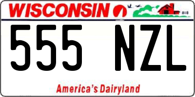 WI license plate 555NZL