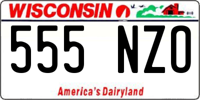 WI license plate 555NZO