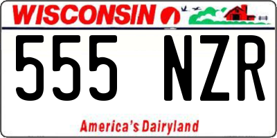WI license plate 555NZR