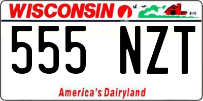 WI license plate 555NZT