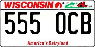 WI license plate 555OCB