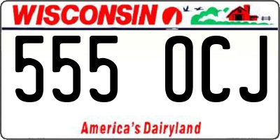 WI license plate 555OCJ