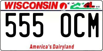WI license plate 555OCM