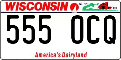 WI license plate 555OCQ