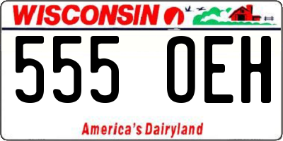 WI license plate 555OEH