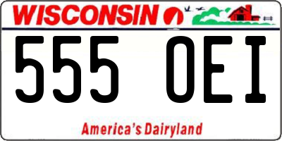 WI license plate 555OEI