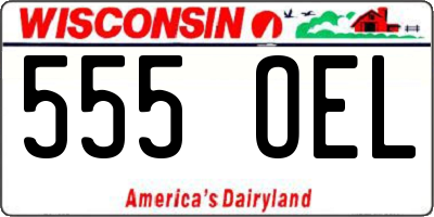 WI license plate 555OEL