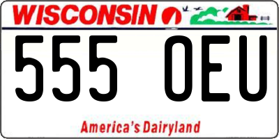 WI license plate 555OEU