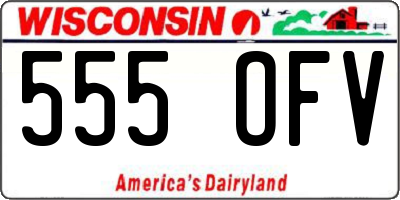 WI license plate 555OFV