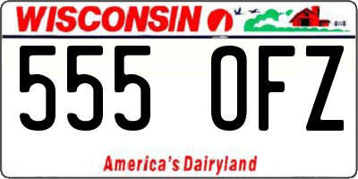 WI license plate 555OFZ