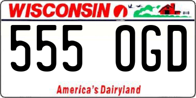 WI license plate 555OGD