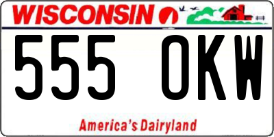 WI license plate 555OKW