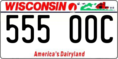 WI license plate 555OOC