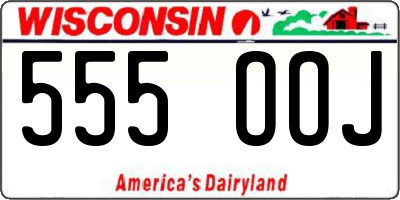 WI license plate 555OOJ