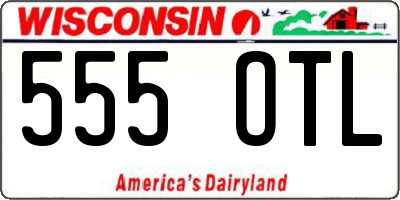 WI license plate 555OTL