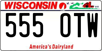 WI license plate 555OTW