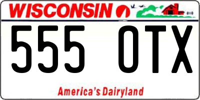 WI license plate 555OTX