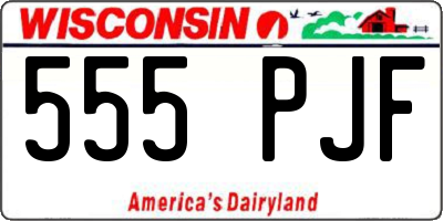 WI license plate 555PJF